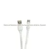 Cabo plano de dados Tipo C de 50 cm, compatível com cabos de carregamento USB micro USB de 30 cm para Android e Apple, e de 100 cm.