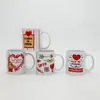 Produção por Atacado de Copos de Água, Canecas para o Dia das Mães, Decalques de Cerâmica, Presentes de Porcelana Branca para Feriados à Venda