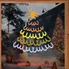 Compras de Árvore de Natal Vitrine de Shopping Adesivos Coloridos para Janela Decoração Porta de Vidro Eletrostática Loja Atmosfera Festiva Arranjo