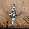 Colar Cruz de Espinhos Retrô Duas Cores Corrente para Suéter Masculino Pingente Personalizado Hip-Hop Masculino Colar de Alta Qualidade