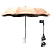 Sombrilla parasol para cochecito de bebé al por mayor, paraguas para niños con esquinas redondeadas, antipinchazos, protección solar, doble uso para sol y lluvia, stock al por mayor, paraguas de pie