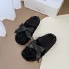 Baotou Ropa de Abrigo Algodón Lana Lazo 2026 Zapatos de Moda Zapatos de Mujer Suela Gruesa Pantuflas de Lana Otoño Invierno Añadido Terciopelo Nuevo Estilo