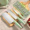 Juego de Cuchillos de Cocina para Uso Doméstico, Incluyendo Cuchillo Carnicero, Cuchillo de Chef, Cuchillo para Filetear, Cuchillo para Huesos, Utensilios de Cocina con Soporte para Cuchillos
