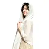 Lenço de Seda Liso Floral Renda Artística Verão Viagem Francesa Proteção Solar Xale Longo Versátil Lenço Fino para Mulheres Verão