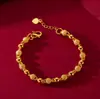 Pulseira Francesa Antiga Shajin Feminina do Vietnã Banhada a Ouro Verdadeiro Doce Joker Pulseira de Contas de Transferência Areia Clara Outlet de Fábrica