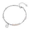Pulseira de pérolas da fortuna de prata quebrada 925 Sterling Silver Corte irregular Moda Estudante Namorada Pulseira B6625