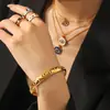 Collar Phoenix Trend Ojo del Diablo Transfronterizo para Mujer, Diseño Versátil, Joyería de Acero Inoxidable, Accesorios de Acero de Titanio que No se Desvanecen al por Mayor