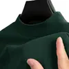 Camiseta de Manga Larga para Hombre de Otoño e Invierno, Doble Cara de Terciopelo con Forro de Felpa, Cuello Semi-Alto Cálido, Camiseta Básica Elástica Engrosada, Ropa de Otoño