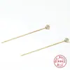 Brincos de Prata Esterlina S925 com Seis Garras e Diamante Único Brincos com Franja Brincos Estilo Celebridade da Internet TikTok Mesma Peça Brincos Exquisitos de Nicho com Cravação de Diamantes