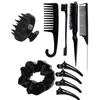 Peine de masaje capilar al por mayor peine para peinar el cabello clip de posicionamiento para el cabello anillo para el cabello peine de dientes grandes traje