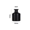 Nueva Botella Redonda de Aromaterapia para Dormitorio y Sala de Estar, Botella de Vidrio Vacía, Botella de Fragancia de Ratán sin Fuego 100ml Panza Grande