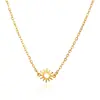 Collar Colgante Hueco de Sol de Moda Transfronterizo de Amazon Set de Acero Inoxidable de Oro de 18 Quilates Accesorios de Joyería Personalizados