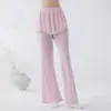 Vestido de Gasa Danza Clásica con Mangas Volantes, Top de Ballet, Atuendo Dinámico y Fluido para Práctica de Danza China, Disfraz de Rendimiento Elástico