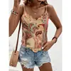Destaque 2024 Amazon Temu Nova Camisola com Estampa Paisley de Decote V Manga Curta para Férias de Primavera e Verão