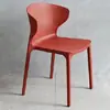Cadeira de jantar moderna minimalista, cadeira de casa nórdica, popular cadeira chifre, cadeira de plástico para lazer, cadeira grossa para adulto com encosto