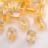 Contas de vidro laranja Contas espalhadas Pulseira trançada artesanal DIY Material do anel Acessórios de joias com contas