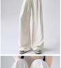 Pantalones Yamamoto de Seda de Leche Blancos para Mujer, Estilo Delgado de Verano 2026 Nuevos de Cintura Alta, Caídos, Adelgazantes, Casuales, de Seda de Hielo, Pierna Ancha