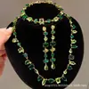 ¡Colores brillantes revolotean! Collar con Colgante de Flor de Zirconia Forma de Gota de Agua Cadena Clavicular Estilo Corte Vintage Lujo Ligero Collar con Sensación de Alta Gama