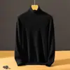 Nuevo suéter de cachemira Baicai Rong para hombre, cuello alto, otoño/invierno 2026, color liso, ligero, lujoso, versátil, top casual