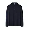 [Estiramiento Modal] Camisa Polo de Manga Larga para Hombre, Top Antibacterial 10A para Negocios Casual, Nueva Colección de Otoño, Camiseta con Cuello