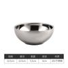 Tazón redondo de acero inoxidable estilo chino para el hogar, de doble capa engrosado con aislamiento térmico, tazón para sopa, comedor, para niños y adultos, tazón para arroz