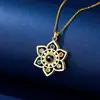 Collar Colgante de Flor Calada Estilo Europeo y Americano Nuevo Shein Amazon Más Vendido Proyección de Foto Lenguaje Memoria Collar para Mujer