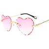 2020 nuevo amor sin montura recorte gafas de sol oceánicas tendencia de moda gafas de pata delgada gafas de sol personalizadas
