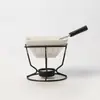 Aquecedores de Manteiga Para Frutos do Mar Panela Quente Cerâmica com Suporte de Ferro Caneca Quente Derrete Chocolate Amazon