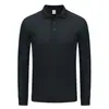 Camisa Polo de Algodão Puro com Gola Lapela Manga Longa para Primavera e Outono Camisa Promocional Camisa de Trabalho Corporativo Camisa Cultural Camiseta