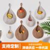 Bolsa de Red de Almacenamiento Montada en la Pared Transfronteriza, Cesta de Almacenamiento de Frutas y Verduras Colgante de Pared, Bolsa de Red Colgante de Pared Tejida a Mano con Forma de Gota de Agua