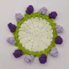 Produtos Prontos Atacado Criativo Feito à Mão Lã Pura Lírio-do-Vale Porta-Copo Flor de Pessegueiro Presente Dia da Mulher Exportação