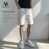 Venta al por mayor transfronteriza Shorts de verano finos para hombre Jeans de corte ajustado Marca de moda Pantalones de cinco puntos elásticos Pantalones casuales de longitud media para jóvenes