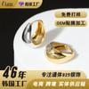 Hebilla de Oreja Personalizada OEM Pendientes de Plata de Ley 925 de Dos Tonos en Forma de Gota de Agua Joyería Versátil de Nicho Elegante Estilo K de Gama Alta