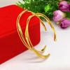 Vietnam dourado Pulseira leve feminina novo estilo coreano pulseira torcida moda Pulseira aberta joias atacado