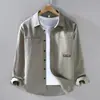 2350 camisa abrigo de trabajo para hombre suelta de algodón casual moda primavera marca retro japonesa cárdigan de algodón camisa