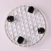 Bandeja Espessa para Vaso de Flores Móvel com Rodas Prato de Flores com Suporte de Peso Bandeja Coletora de Água Base de Resina com Base de Chassi Rolante Plantas Verdes