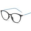 Estilo coreano retro luz bege unha TR90 misturado óculos lisos masculinos e femininos estudantes miopia quadro olho de gato quadro óptico