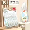 Cinta correctora invisible color beige Deli para estudiantes de primaria, suave, silenciosa, gran capacidad, protección ocular, cinta correctora color papel original