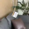 Collar de Acero de Titanio, Popular en Europa y América, Collar con Forma de Libro de Carta de Amor Grabada, Collar con Forma de Sobre de Carta de Amor Abrible, Cadena para Clavícula