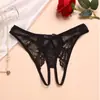 Bragas Sexys de Encaje de una Pieza para Mujer, Completamente Transparentes, Tanga Atractivo, Sin Entrepierna, Fáciles de Quitar, Estilo Europeo y Americano