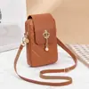 Bolsa Mini para Teléfono Móvil Fresca y Dulce, Elegante Colgante de Perla con Corona, Bolso Cruzado de Hombro, Billetera para Niñas y Niños, Moderna