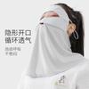 Nueva Máscara de Protección Solar para Mujer Protección Facial Completa Face Kini Colgante de Orejas Protección de Cuello Anti-UV Seda de Hielo Verano Máscara de Cuello