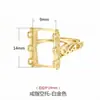 Tendencia Nacional Nuevo Estilo Chino Lujo Ligero Incrustaciones de Cera de Abeja Ámbar Turquesa Cobre Puro Chapado en Oro Montura Cuadrada para Anillo para Mujer 9*14mm