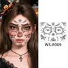 Tatuagens Adesivas de Aranha 3D Impermeáveis e Divertidas Transfronteiriças Teia de Aranha Tatuagem de Braço Maquiagem de Halloween Adesivos de Rosto