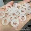 Pingente de Anel Redondo com Furo Grande de Jade Bashaan Tipo Gelo Círculo de Jade Pulseira DIY Colar Contas Budistas Contas de Oração Acessórios