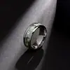 Anillos Luminosos Europeos y Americanos Sencillos de Acero Inoxidable Transfronterizos, Joyería de Halloween, Joyería de Pascua, Joyería de Navidad