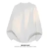 Hoodie Masculino Novo Outono 2026 Marca da Moda Tendência Algodão Hua Patchwork Listrado Vertical Casual com Gola Redonda Jaqueta Hoodie