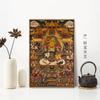 Pintura decorativa de estilo retro thangka para pasillo de sala de estar, estatua de Buda de Dunhuang, impresiones artísticas, nuevo mural de pintura colgante de Bodhisattva de estilo chino