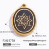 Colgante de collar con pulsera geométrica de mariposa y cruz de acero inoxidable con forma de gota de aceite de moda transfronteriza de oro de 18 quilates.