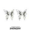 Brincos de resina com zircônia em formato de estrela e borboleta, design original para mulheres, nicho de luxo de alta qualidade, brincos de verão únicos e versáteis